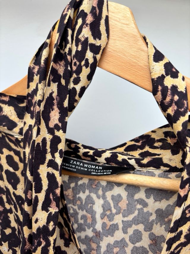 Vestido Zara estampado leopardo