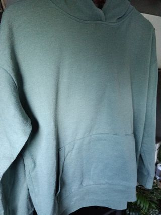 Sudadera mujer con capucha verde oliva