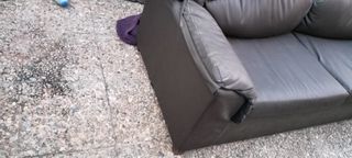 Sofá de Piel Marrón