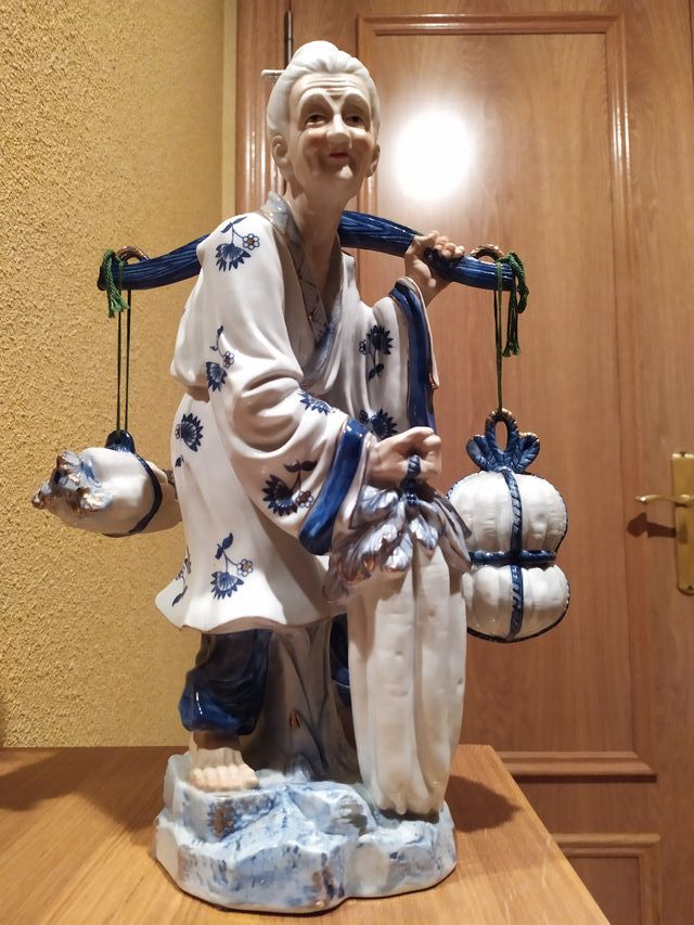 Figuras de cerámica pescadores Eiho