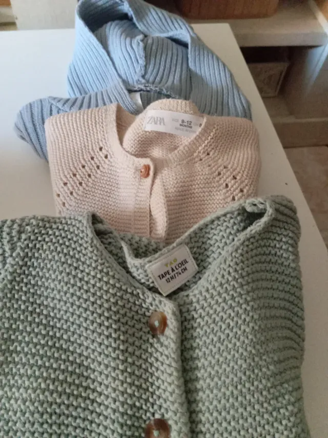 Lote 3 chaquetitas punto bebé