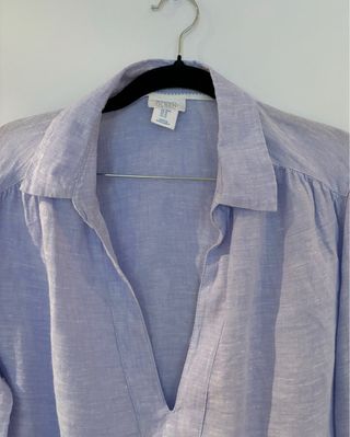 Blusa Lino Manga Larga Talla M