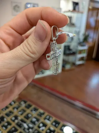 Colgante Cruz Plata Calada