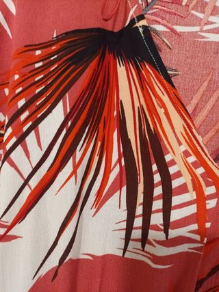 Vestito lungo fantasia floreale rosso