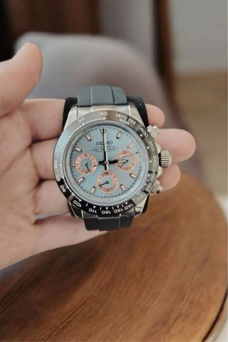 Reloj Seiko Mod Cronógrafo Decorativo Azul/Plata