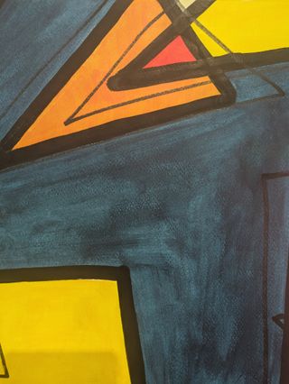 Cuadro abstracto original moderno grande de pintor