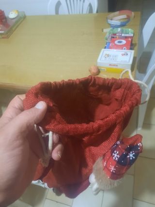 Sacchetto Natale Juta Rosso