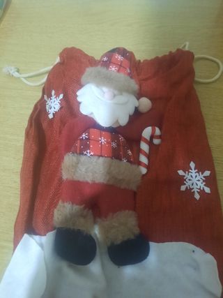 Sacchetto Natale Juta Rosso