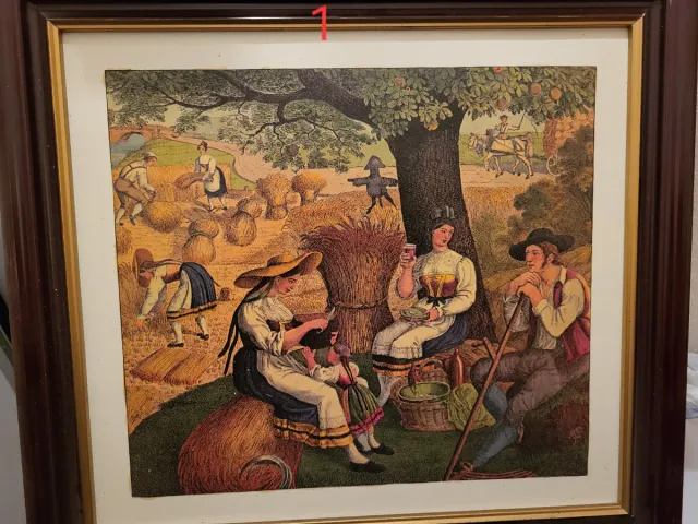 Cuadros imitación óleo escenas campestres