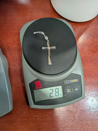 Colgante Cruz Plata Efecto