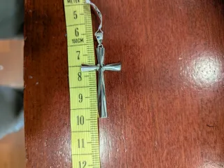 Colgante Cruz Plata Efecto