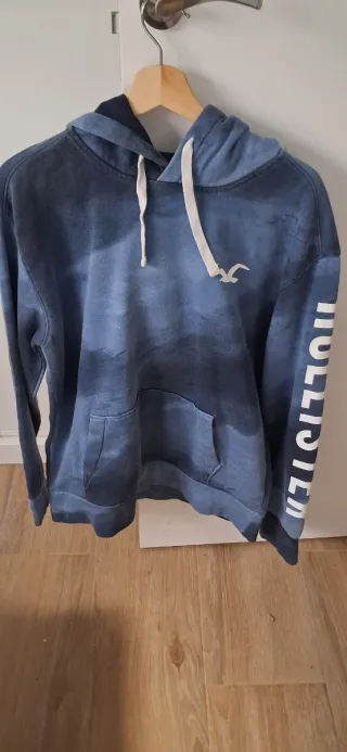 Sudadera Hollister Azul y Blanca