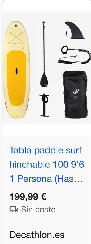 Tabla paddle surf hinchable 100