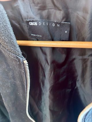 Chaqueta bomber ASOS negra T.M