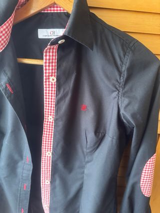 Blusa Negra Vichi Rojo Talla M