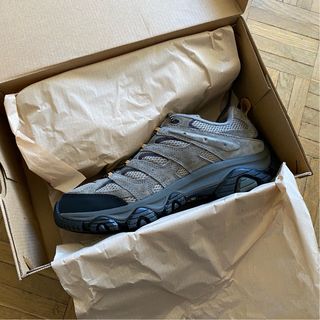 Zapatillas Merrell trekking piel marrón/gris