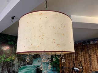 LAMPARA DE ARAÑAS 6 LUCES CON PANTALLA 