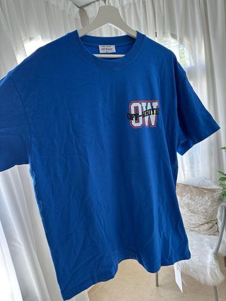 Off-White Camiseta Azul Flechas