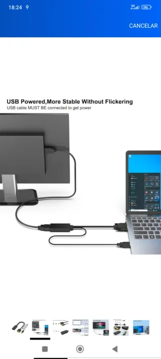 Adaptador GENFEI VGA a HDMI con USB