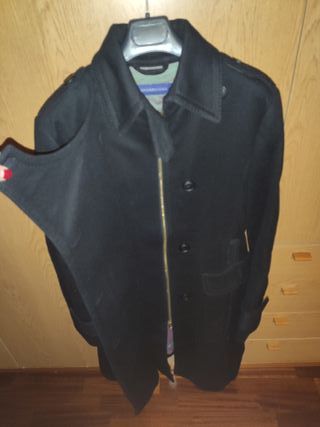 Cappotto Trussardi tg 46 ita o XL lana nero lungo