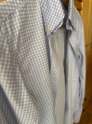 Camisa cuadros vichy azul y blanca T.M