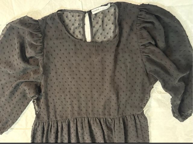 Vestido plumeti negro