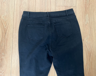 pantalones rotos vaqueros negros tiro alto grandes