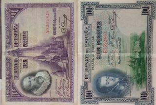 Billete 100 Pesetas España 1928
