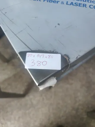 Mesa Acero Inox con Peto y Balda 1.47