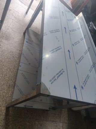 Mesa Acero Inox con Peto y Balda 1.47
