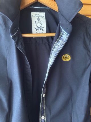 Camisa Kylarny azul con cuadros
