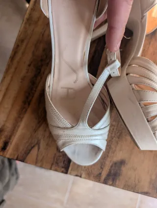 Zapatos de Novia Tacón Crema
