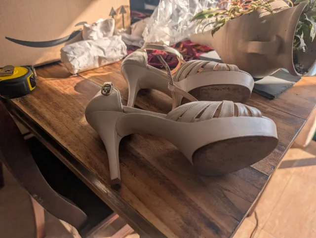 Zapatos de Novia Tacón Crema