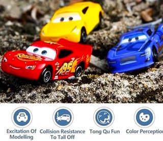 CARS de Disney caja 6 coches + Muñeco Spiderman 