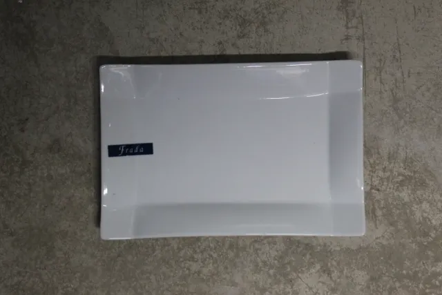 2 Platos rectangulares blanco Frada