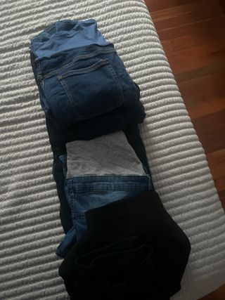 Pantalones Premamá Azul y Negro