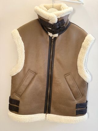 Chaleco borrego efecto piel
