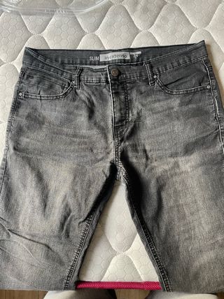 Pantalón vaquero gris slim fit In Extenso