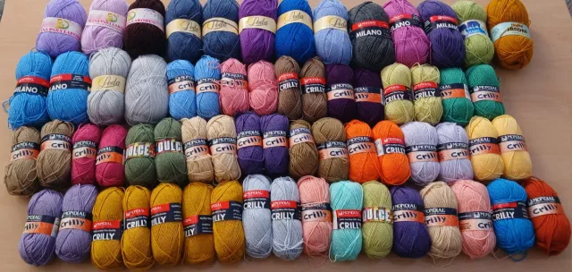54 Ovillos Lanas Mondial Milano y Crilly