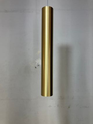 Lampadario cilindrico metallo ottone brunito