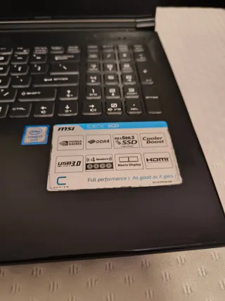 Portátil MSI i7 NO ENCIENDE
