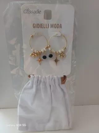 Orecchini Glissade donna oro e neri