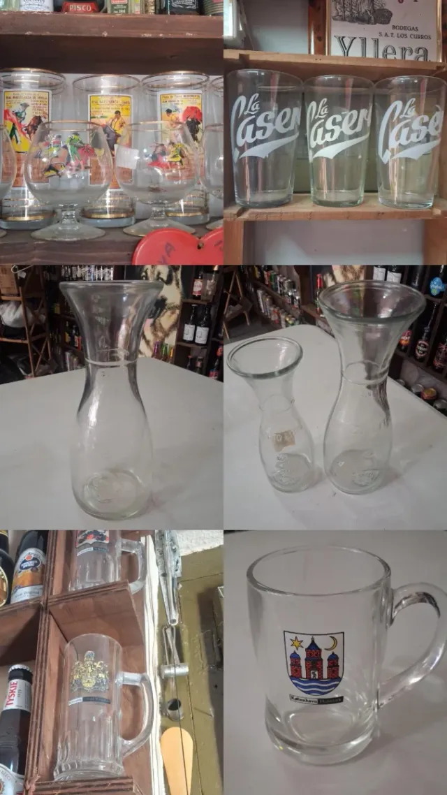 Lote Vasos y Copas: San Miguel, Mahou, Paulaner...