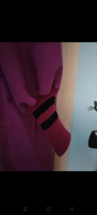 Cappotto lungo ciclamino taglia unica