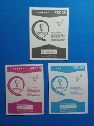 Lote 3 versiones Sticker Messi Mundial Qatar 2022 