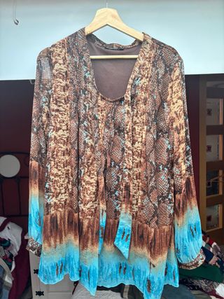 Vestido estampado serpiente y degradado