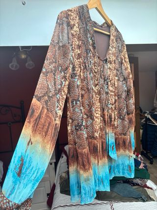 Vestido estampado serpiente y degradado