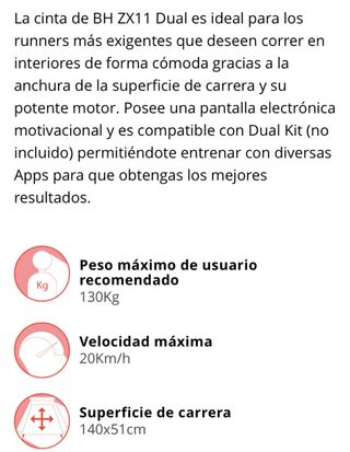 Cinta de Correr BH ZX 11 Dual