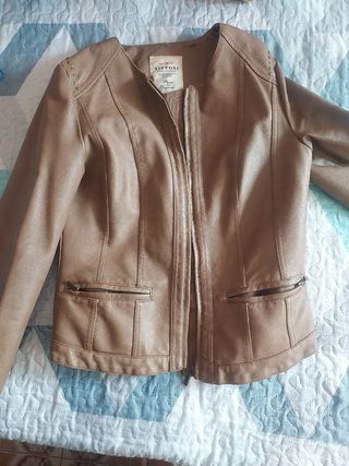 Chaqueta cuero mujer TIFFOSI marrón