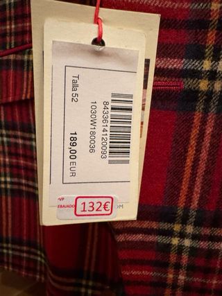 Chaqueta americana lana cuadros escoceses